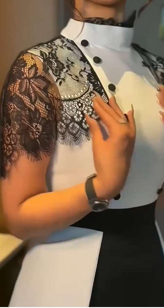 فستان سهره  اللون ابيض على اسود من  متجر جوهره MN
