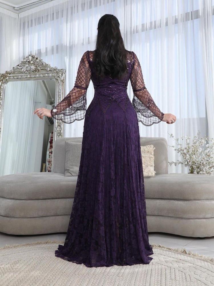 فستان سهره   خامه دانتيل وخرز شغل يد  من  متجر جوهره MN