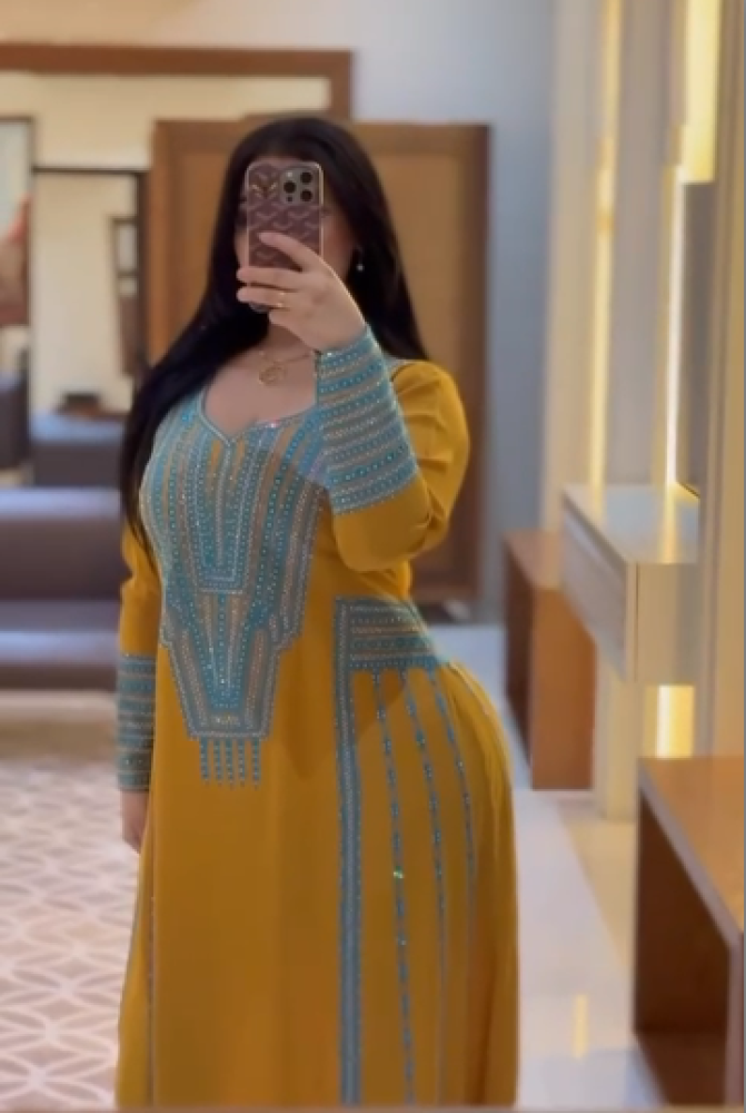 جلابية اللون كموني كتان كمبيوتر  من متجر  جوهره FR