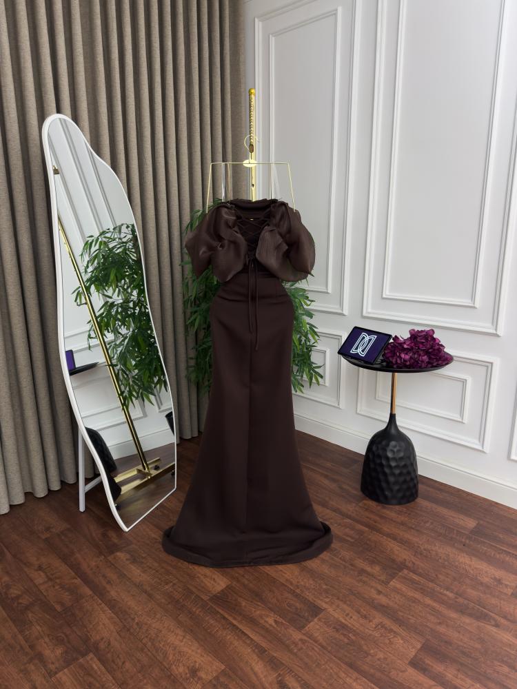 Evening dress Gazar Barbie brown Jowhara store D