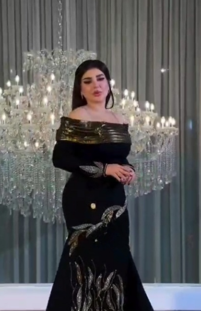 فستان سهره اللون اسود  القماش  كريب استرتش .تطريز يدوي راقي الاصلي  من متجر جوهره BS