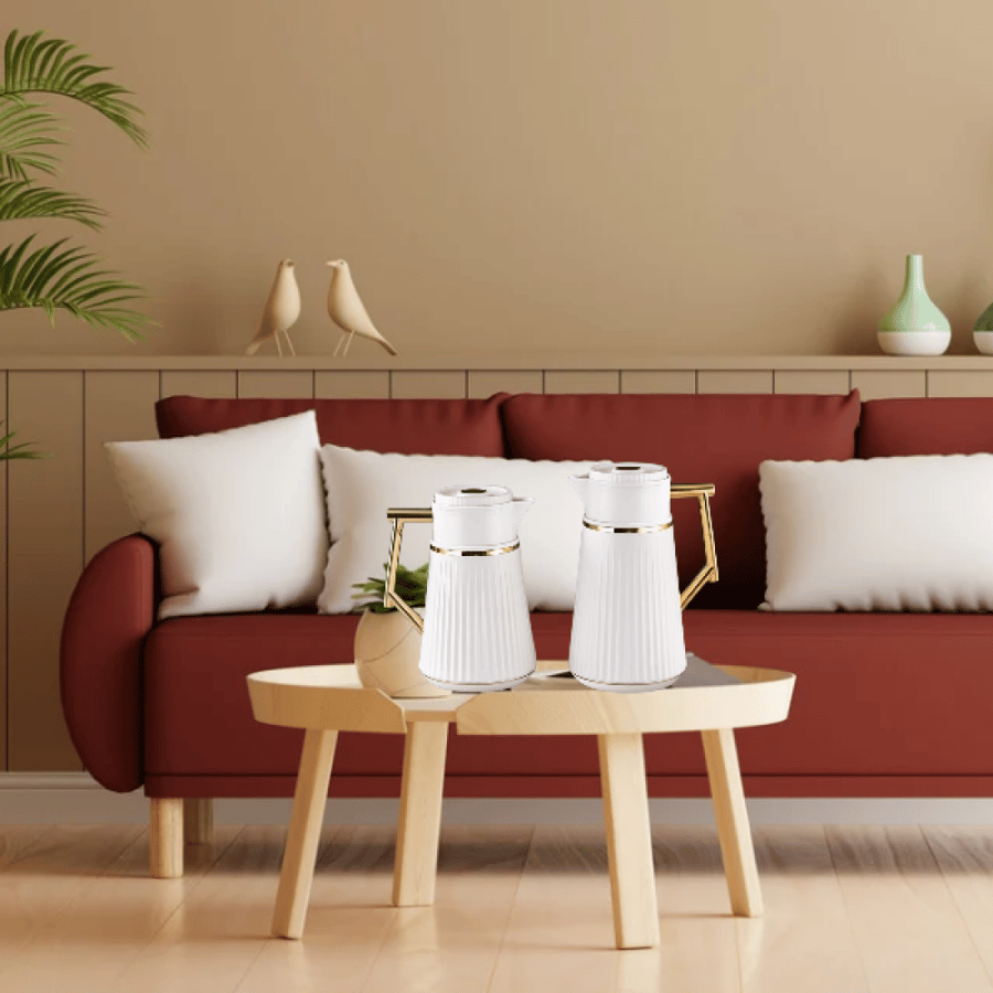 طقم ترمس بيج مذهب للشاي والقهوة من رويال كاميل 0216589