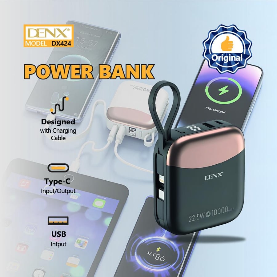 باور بانك Denx بطارية 10000 مللي أمبير