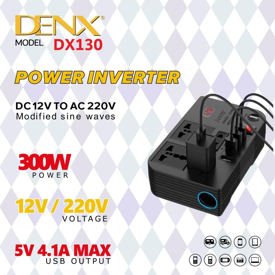 محول طاقة للسيارة Denx مدمج