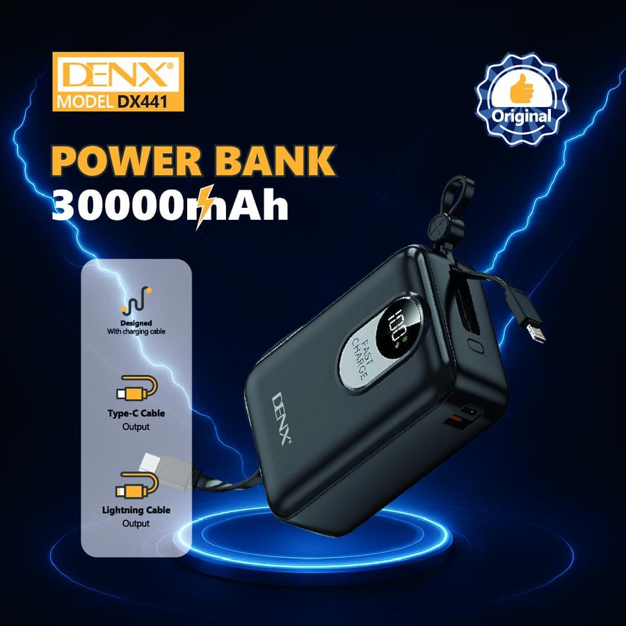 باور بانك Denx بطارية 30000 مللي أمبير سعة كبيرة