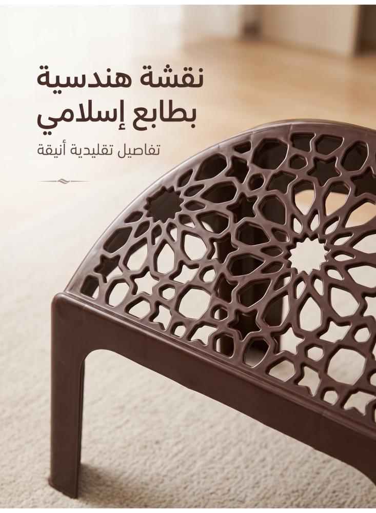 طاولة قراءة قرآن وكتب أرضية من أفراس، رحل قرآن بلاستيك بنقشة إسلامية هندسية، طاولة أرضية منخفضة للقراءة والدراسة والمسجد، بني