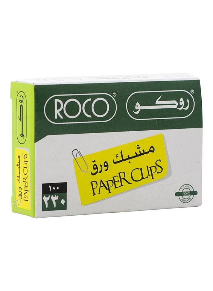 مشابك ورق 100 قطعة فضي روكو أحلام ستور