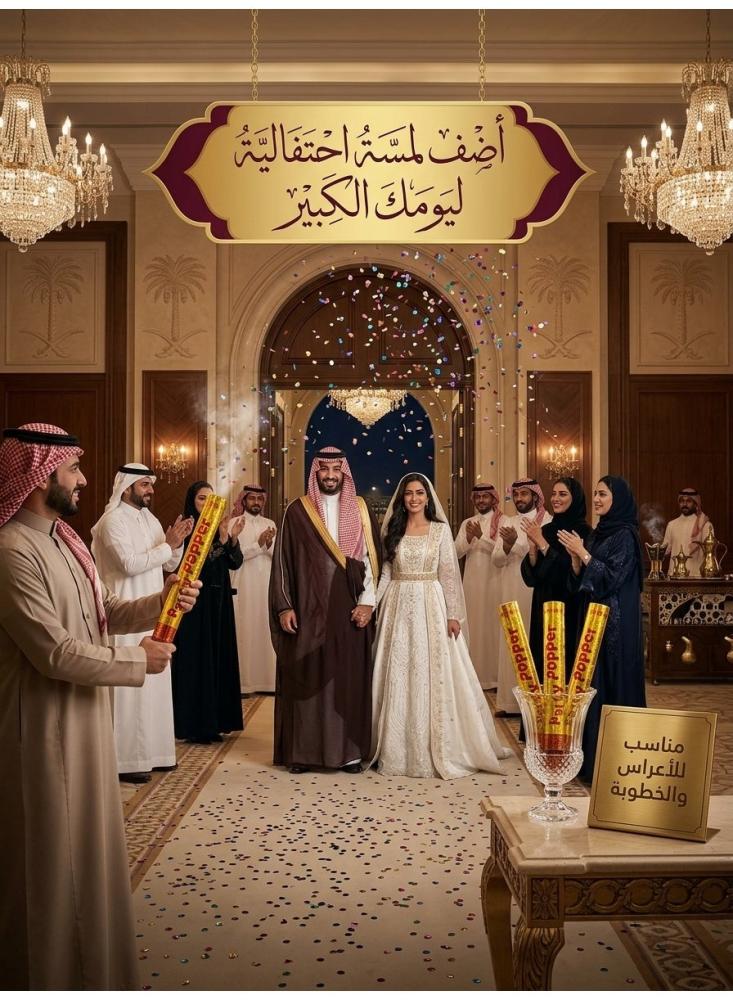 مدفع قصاصات ورقية بارتي بوبر، أنابيب ذهبية لامعة مع قصاصات ملونة للأعراس وأعياد الميلاد والتخرج والعيد وحفلات تحديد الجنس – طقم 50 قطعة