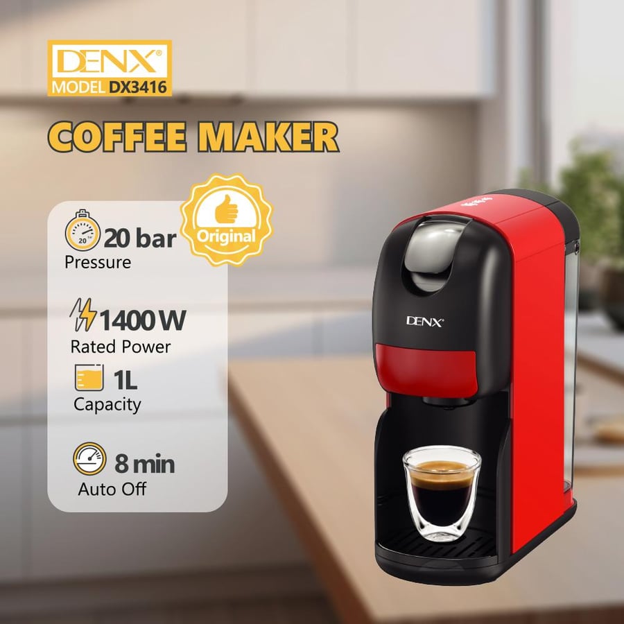 مكينة قهوة Denx سعة 1 لتر 3 في 1