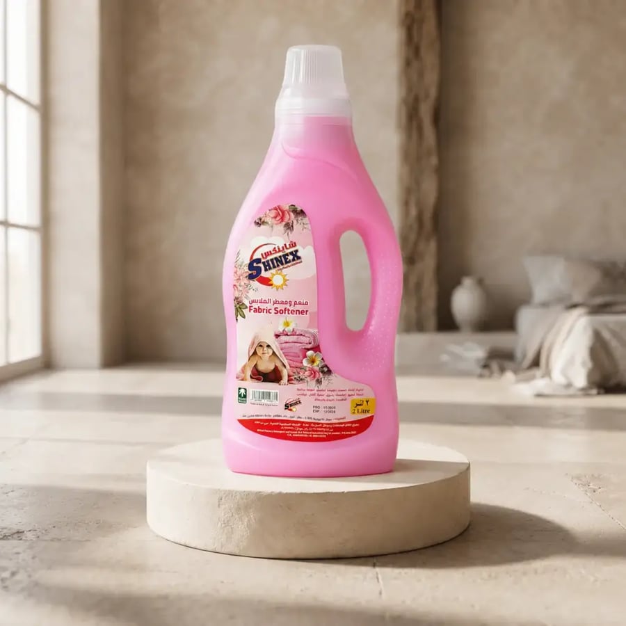 منعم ومعطر ملابس وردي - 6 عبوات x 2 لتر