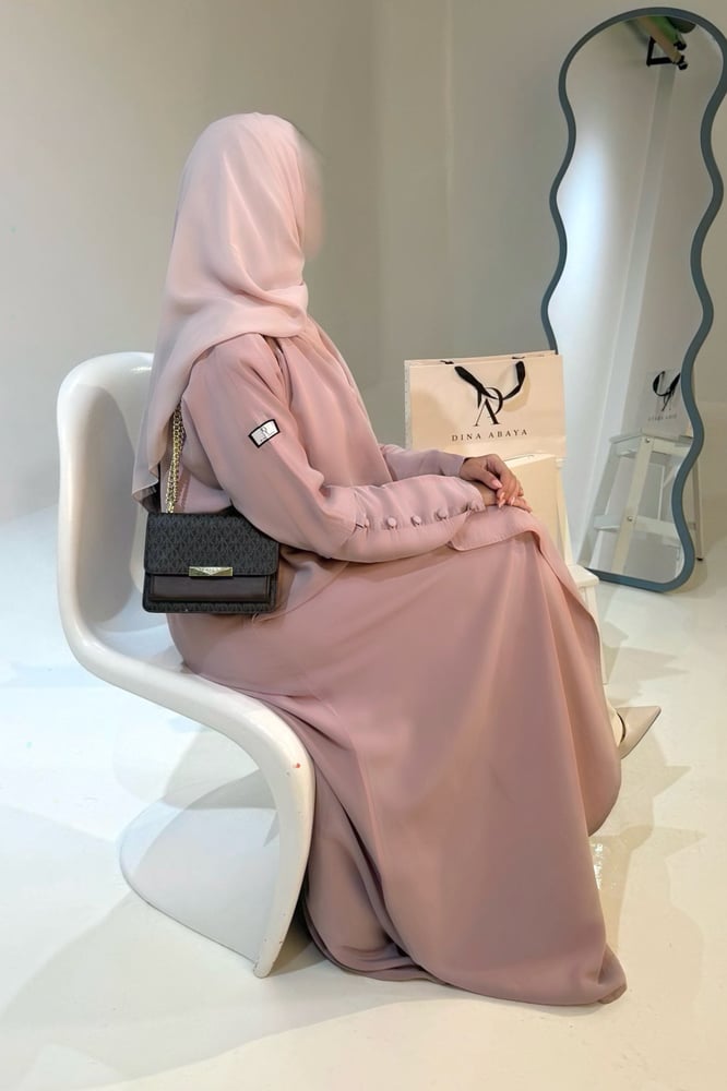 Flow Style Abaya _ Dusty Rose