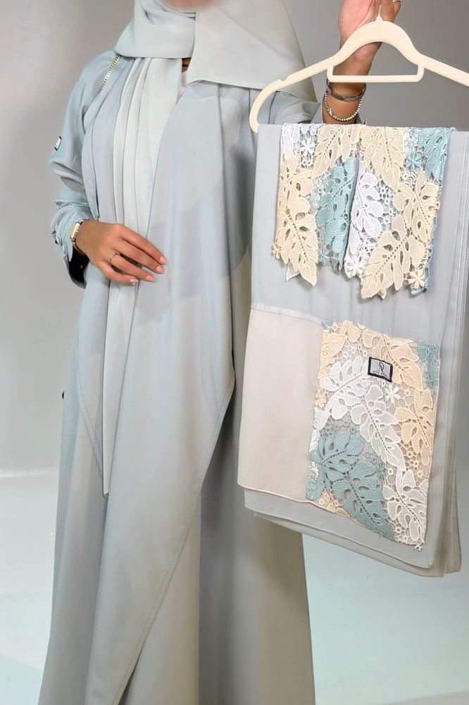Flow Style Abaya _ Misty Blue