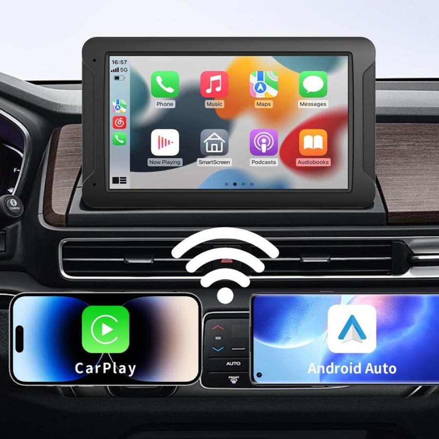 شاشة سيارة محمولة مع CarPlay وWiFi