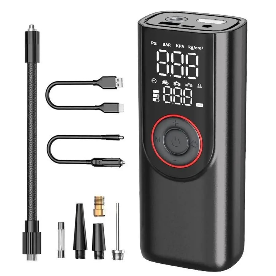 مضخة هواء لاسلكية محمولة 6000mAh سريعة للسيارة والدراجات