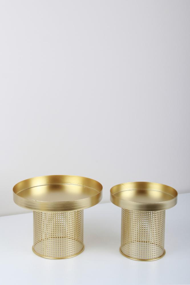 Cake and dessert stand set with tissue holder box