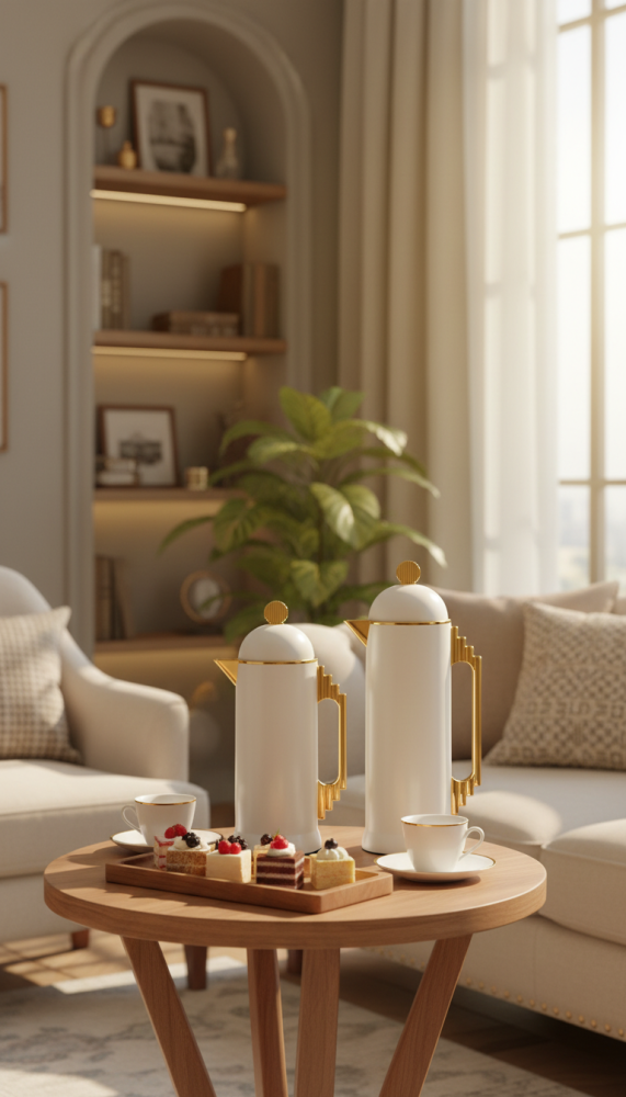 Tea and coffee thermos set 1 liter