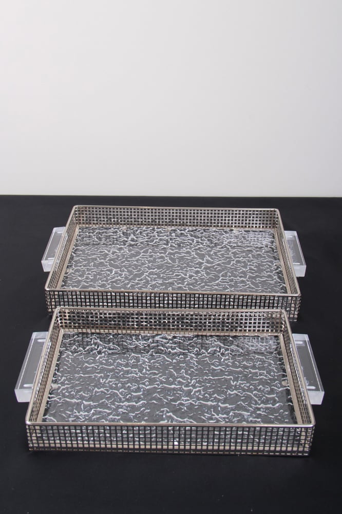 Multi-purpose serving tray set with elegant design 35 × 25 cm / 30 × 20 cm