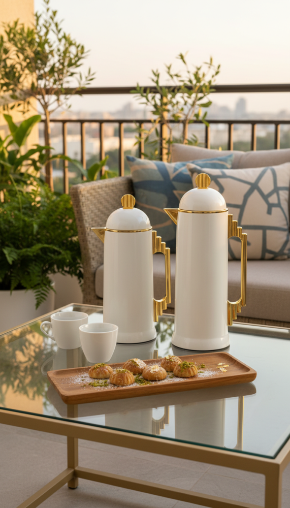 Tea and coffee thermos set 1 liter
