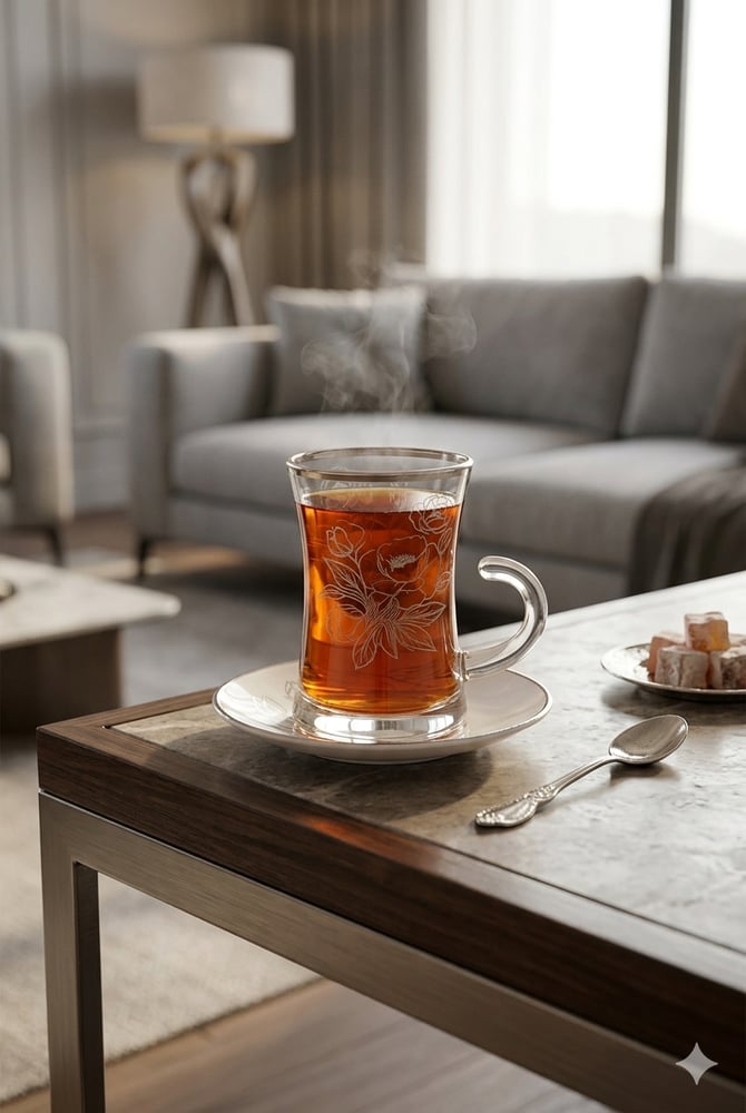 اكواب شاي وفناجين القهوة