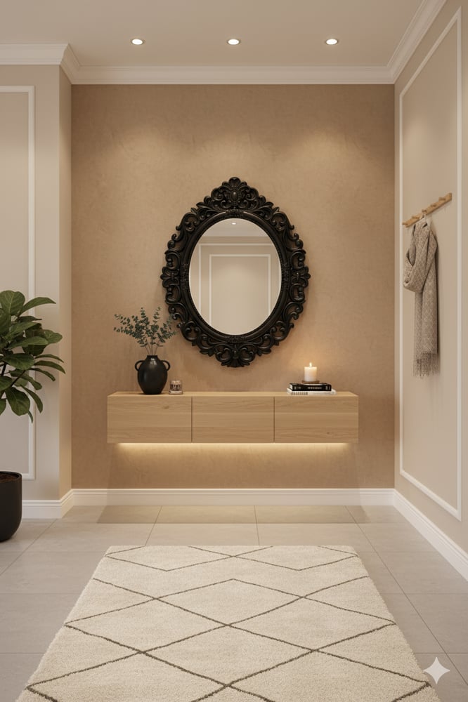 Wall mirror with modern design adds an elegant touch to your home decor 72cm * 57cm