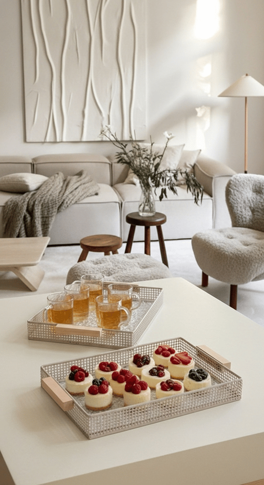 Multi-purpose serving tray set with elegant design 35 × 25 cm / 30 × 20 cm