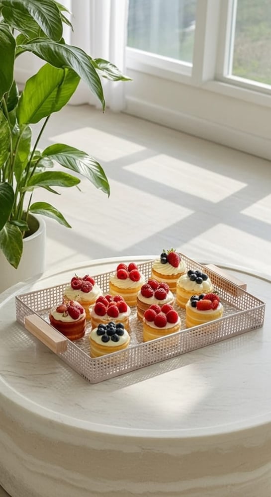 Multi-purpose serving tray set with elegant design 35 × 25 cm / 30 × 20 cm
