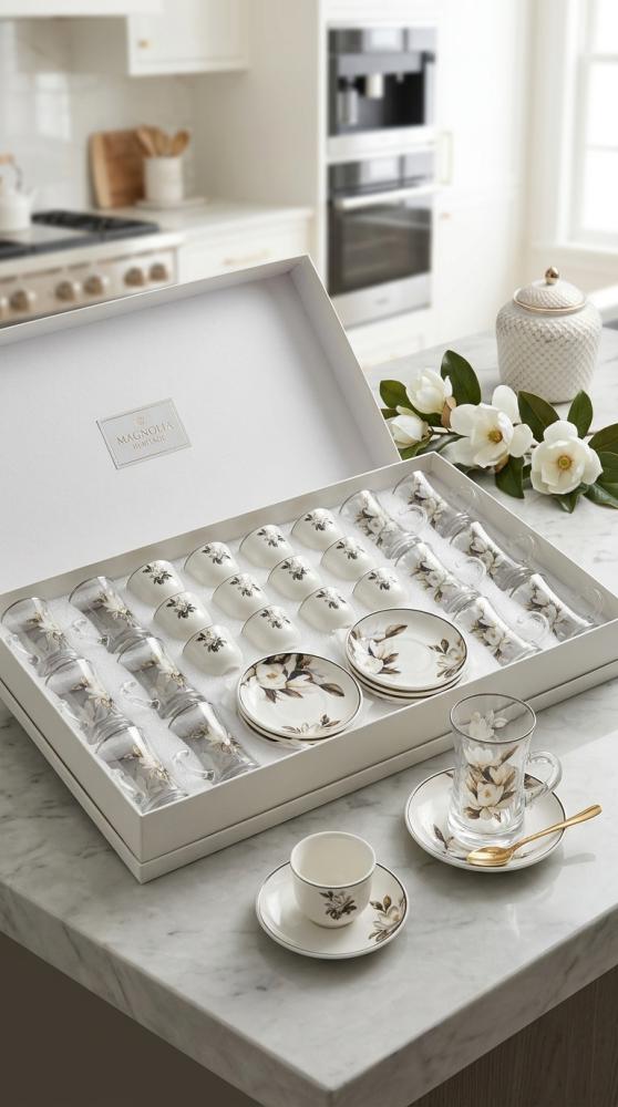اكواب شاي وفناجين القهوة