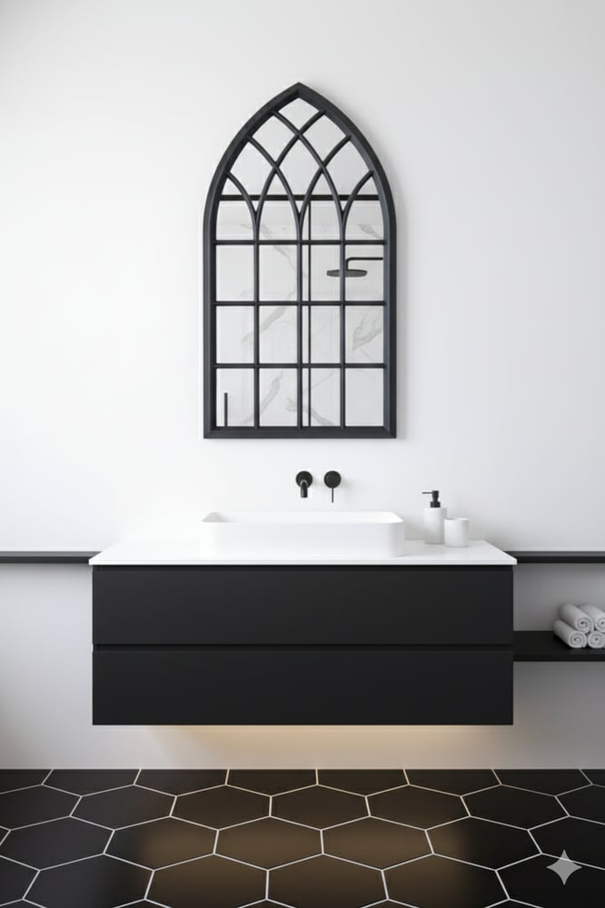 A decorative mirror with a window frame – a touch of modern luxury (92 cm * 51 cm)