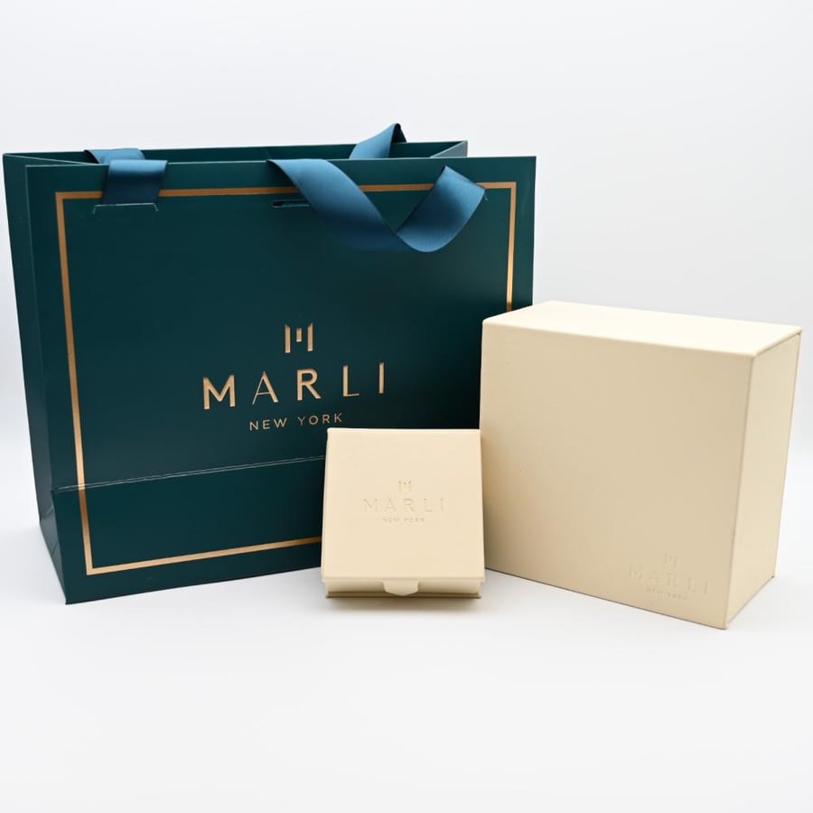 حلق ذهب تصميم MARLI عنابي