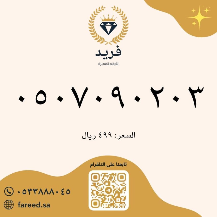 رقم مميز 0507090203