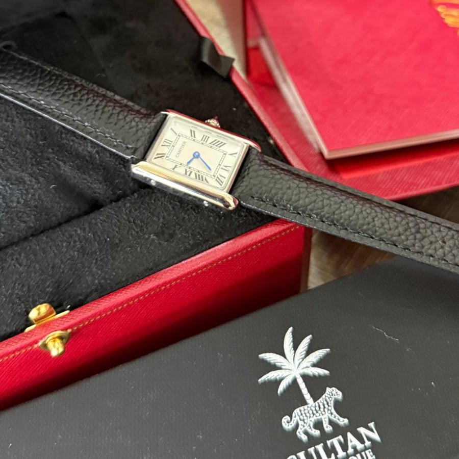 ساعة كارتير تانك نسائي رجالي مقاس صغير