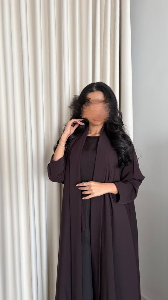كريب نص كالوش عباية عملية عباية دوام يومية