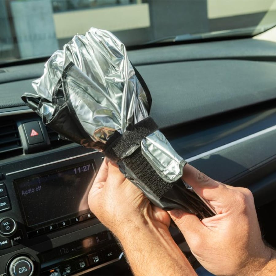 Car sun protector - foldable