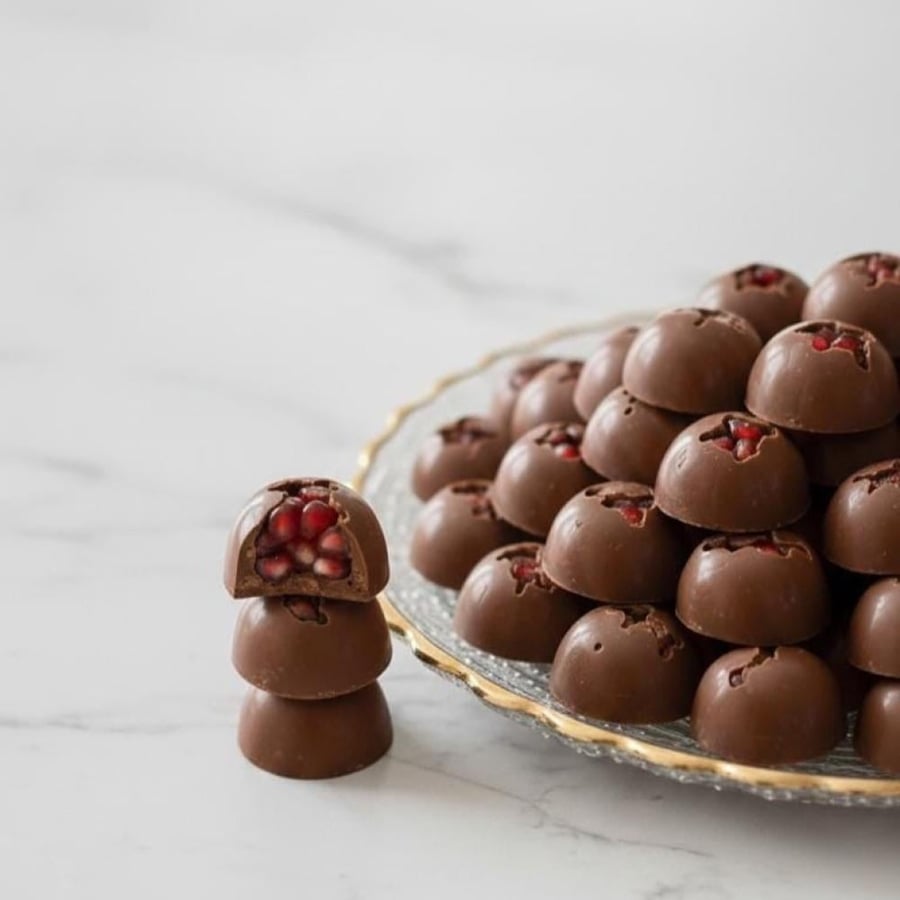 Belgian chocolate with pomegranate