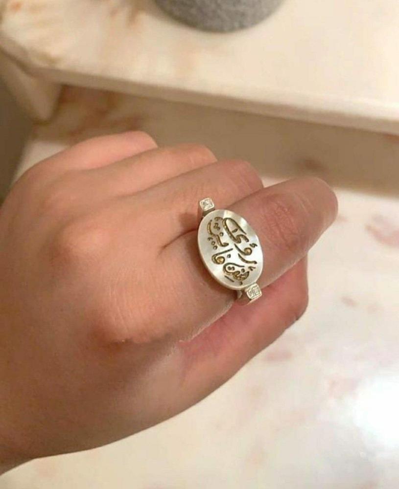 خاتم ملكي صدف افريقي طبيعي