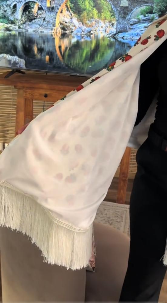 شال الروز دبل فيس وجه مخمل وجه روز