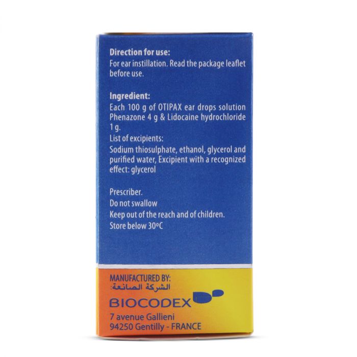 اوتيباكس قطرة الاذن (بديل قطرة ايركالم )-15 مل/Otipax Ear Drops -15ml