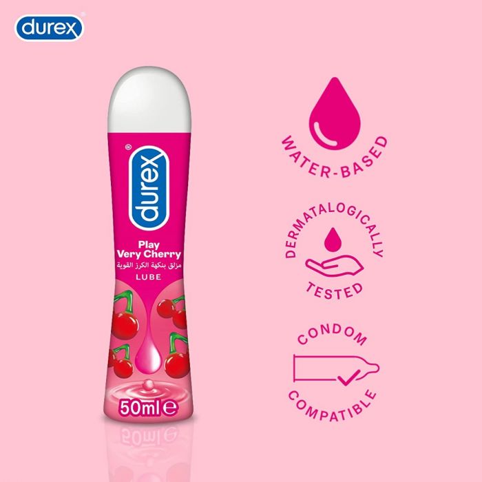 ديوريكس مزلق بنكهة الكرز -50 مل/Durex play very cherry -50ml