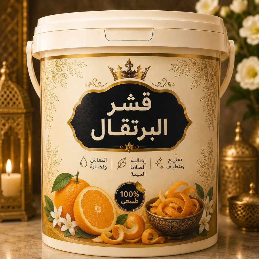 قشر برتقال طبيعي مطحون 1 كيلو