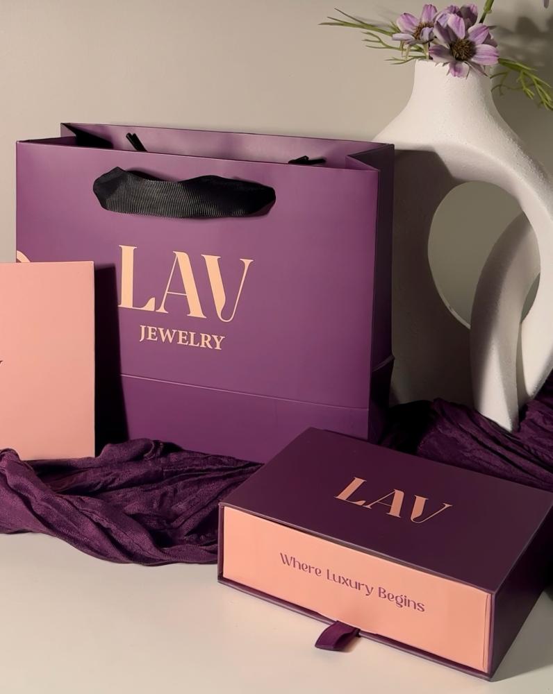 نصف طقم لاف نوت - LAV Knot - فضة عيار 925 مرصع بالباغيت