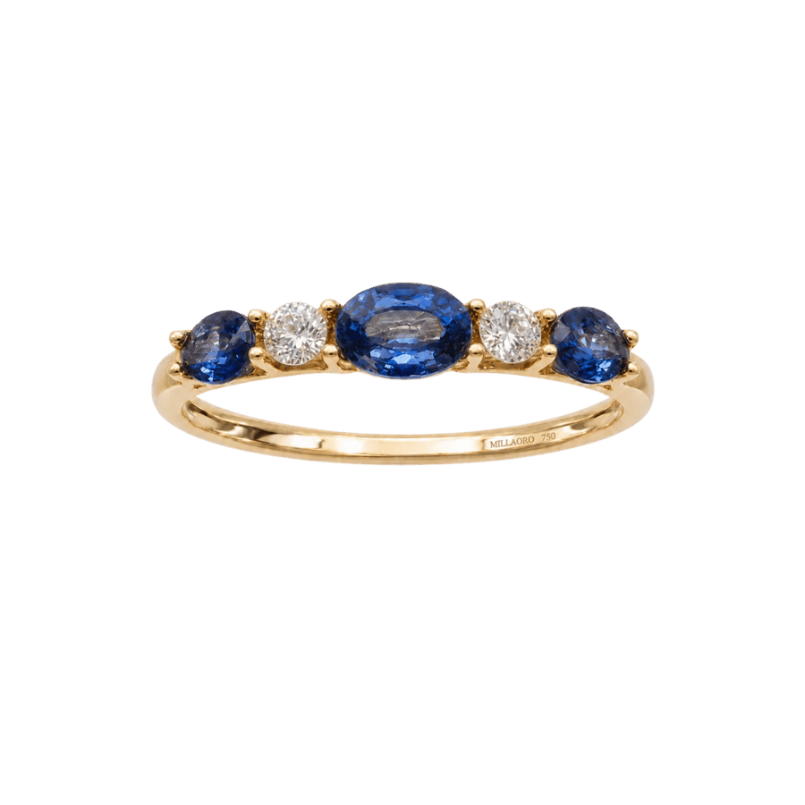 خاتم ذهب وألماس وأحجار Blue Sapphire من مجوهرات شارلي – JHRR0508PYASH