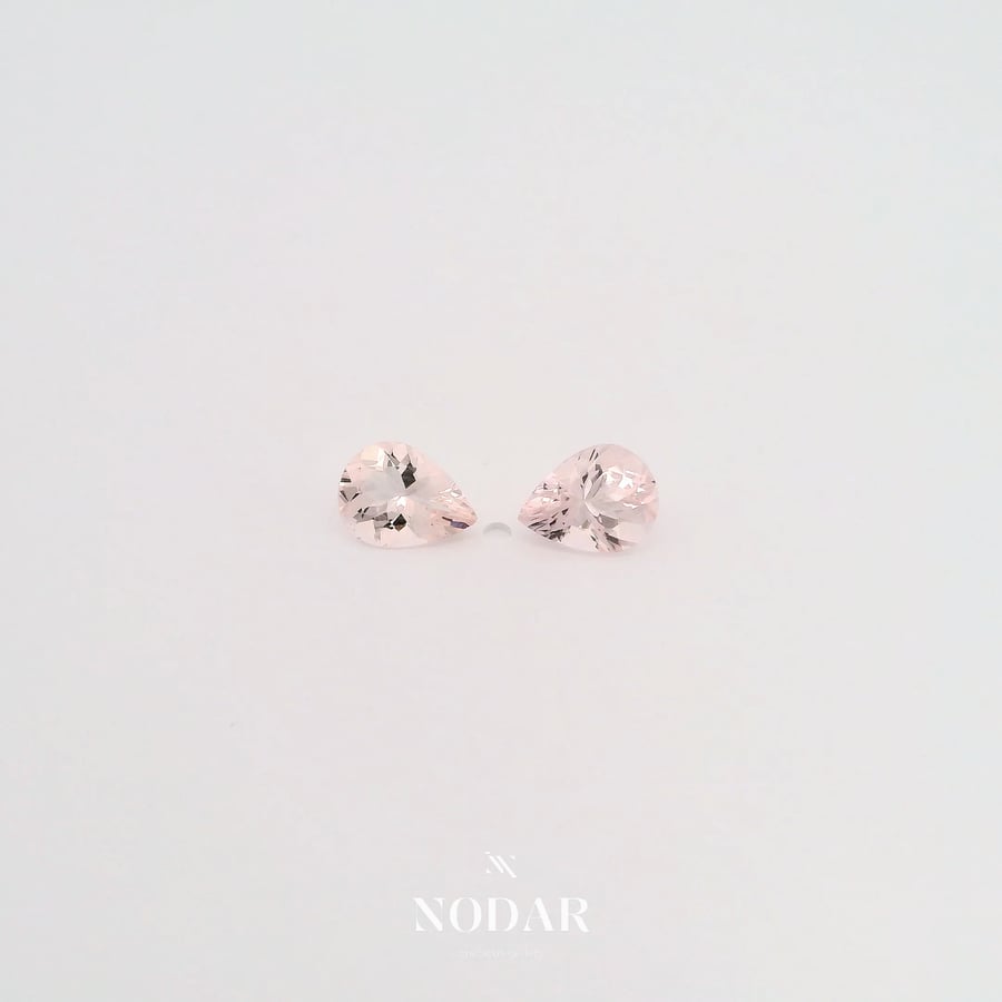 A pair of African Morganite, 1.547 carats