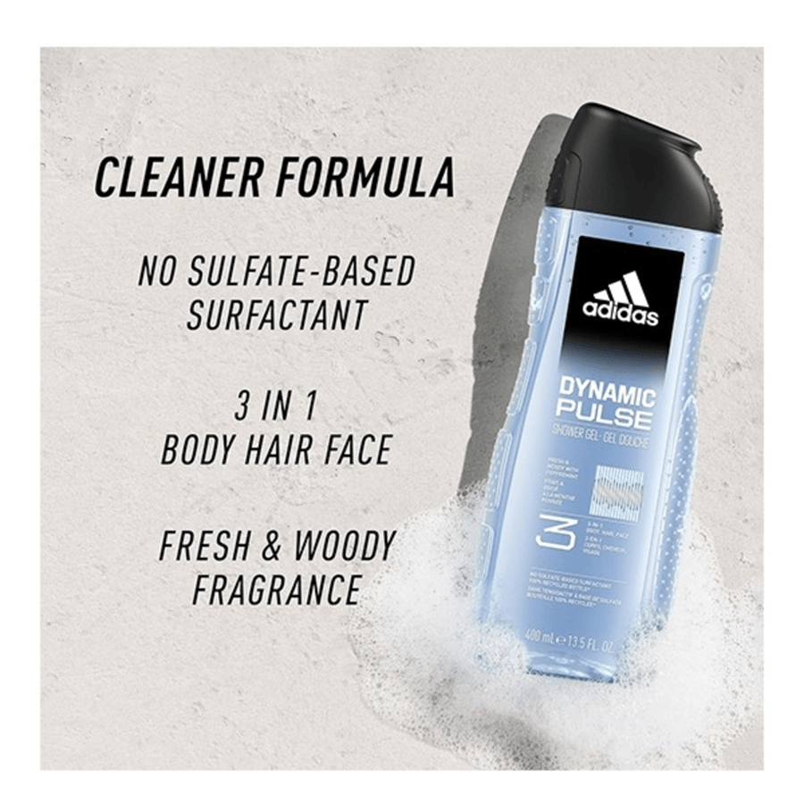 Adidas shower gel for face, body, and hair 400 ml Dynamic Plus