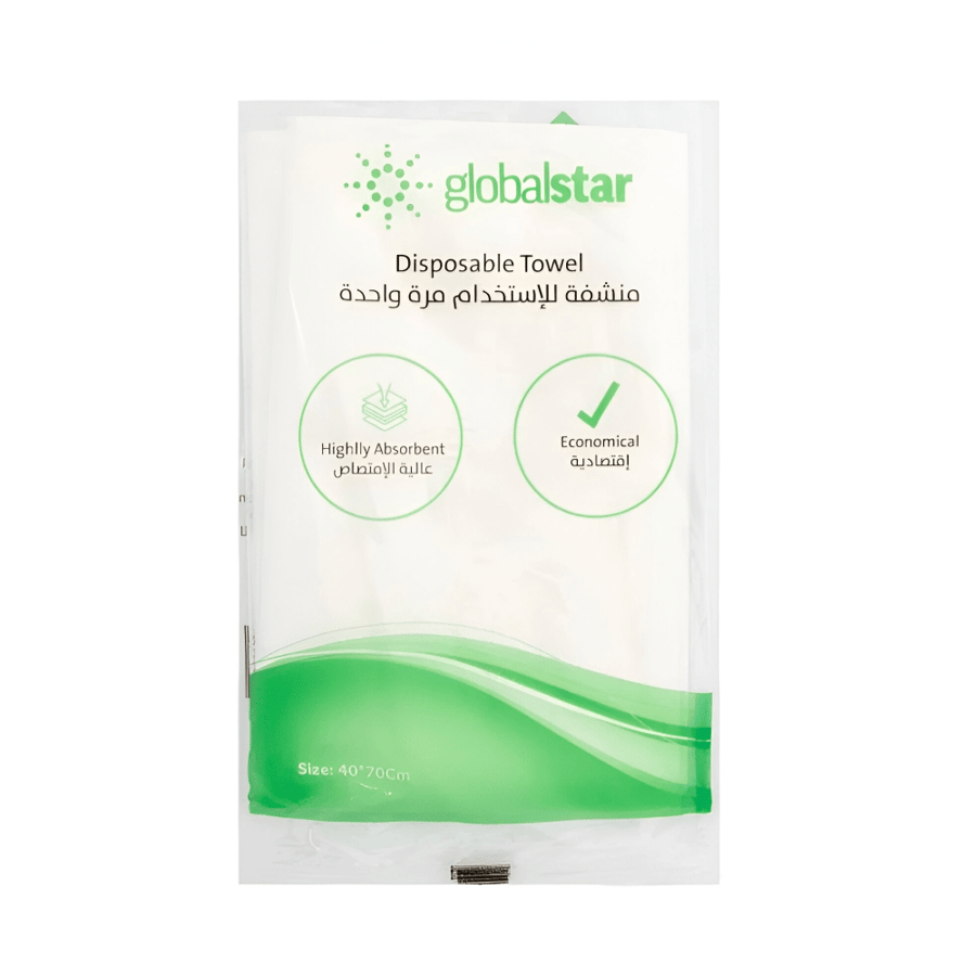 Global Star disposable towel 100 pieces for one-time use 40 × 70 cm, pack of 10