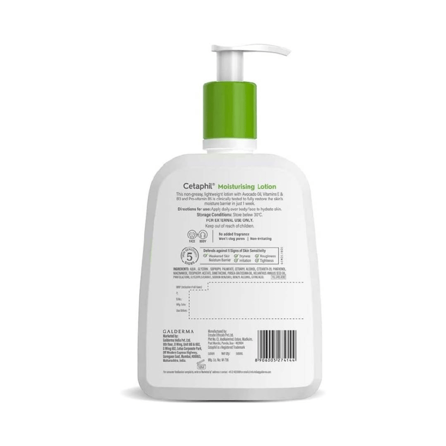 Cetaphil moisturizing lotion 500 ml for face and body for all skin types v2