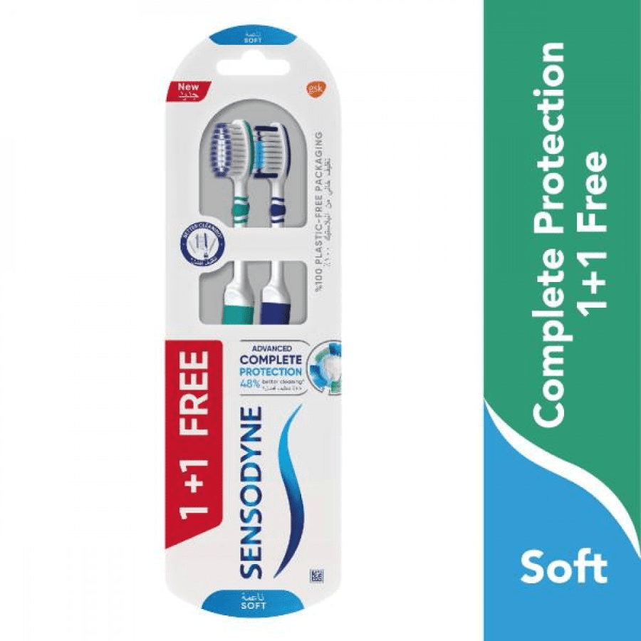 Sensodyne toothbrush complete protection advanced soft 1+1 free