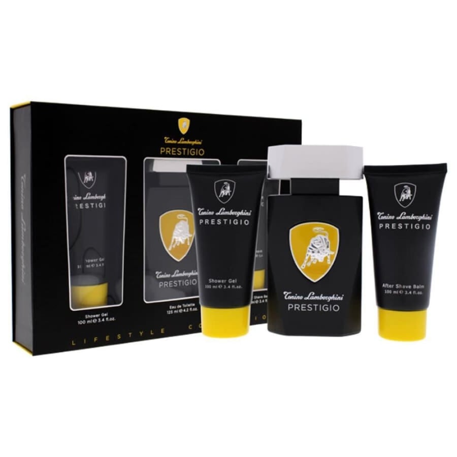 Tunino Lamborghini Prestige or Two Toilets Set (Perfume 125ml + Aftershave 100ml + Shower Gel 100ml)