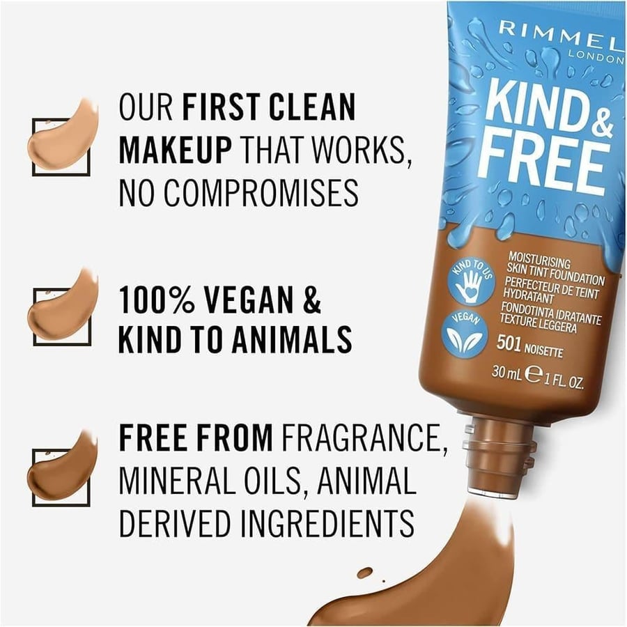 Rimmel London foundation care and free skin tint 501 nude - 30 ml