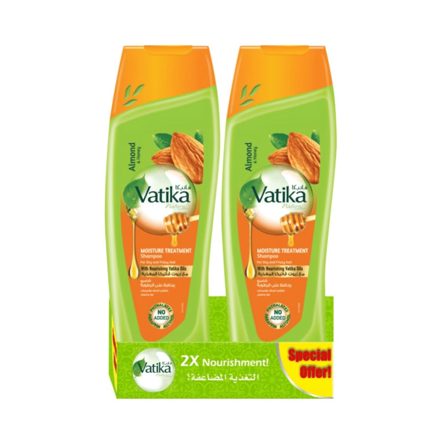 Vatica hair shampoo 350 ml preserves moisture with almond and honey double pack