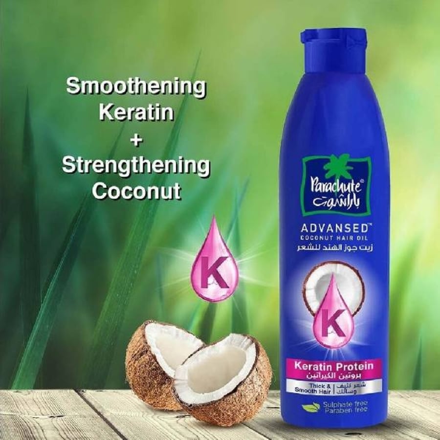 Hair oil parachute 300 ml advanced coconut with keratin protein